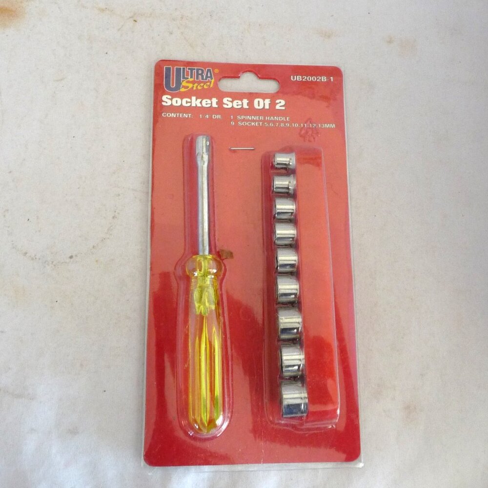 Ultra Steel socket set tool set 9 5 - 13mm handle